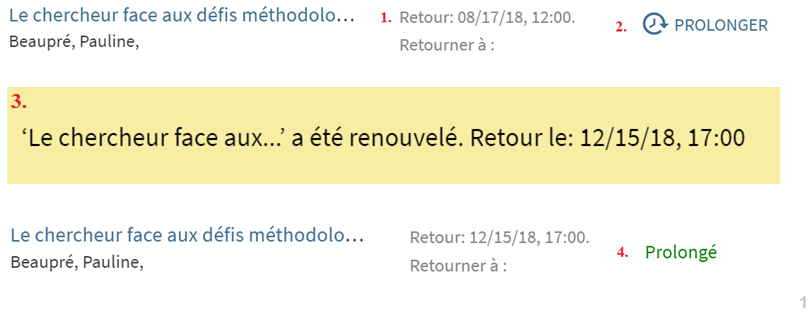 État du prêt