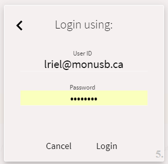 Nom d'utilisateur et mot de passe